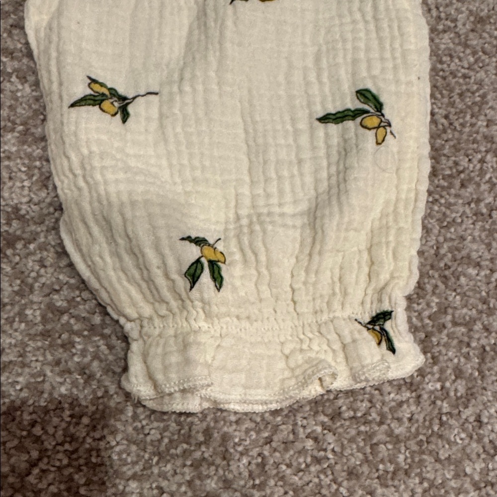 Lemon Patterned Cream Pants - Picture 3 of 3